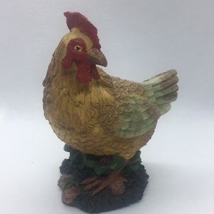 Resin Rooster figurine decor.